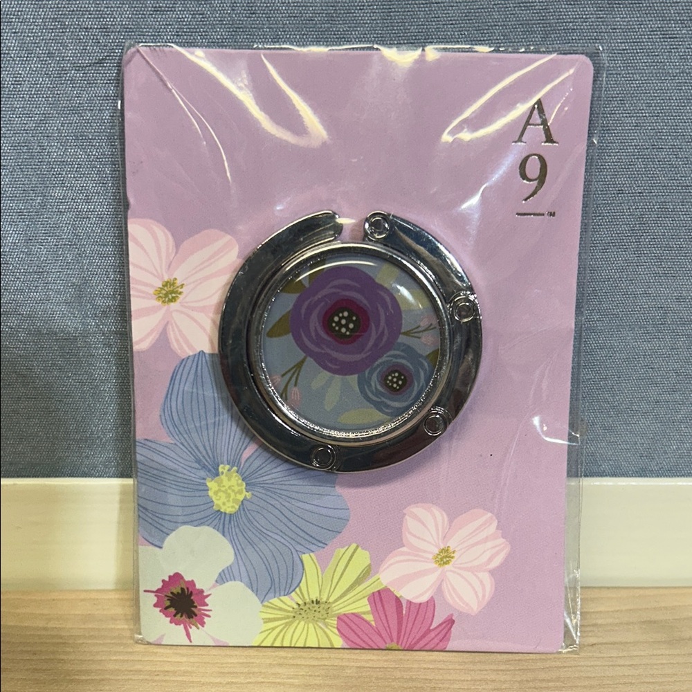 Floral Silver Purse Hook